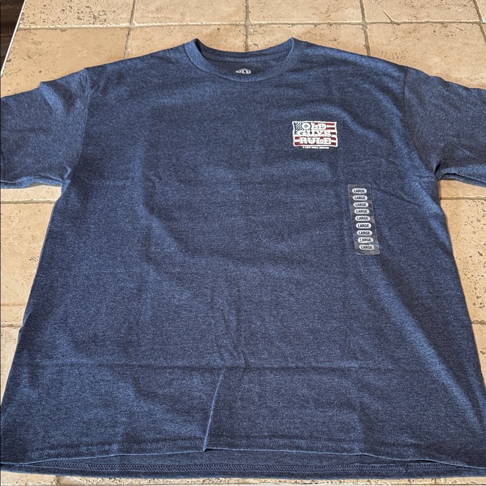 Old Guys Rule Blue T-Shirt Large
